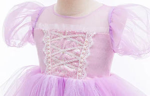Whimsical Rapunzel Princess Puff Sleeve Party Dress Costume - Fox Baby & Co