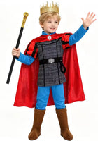 Load image into Gallery viewer, Royal Prince Phillip Boys Costume Set with Cape, Crown &amp; Sceptre
