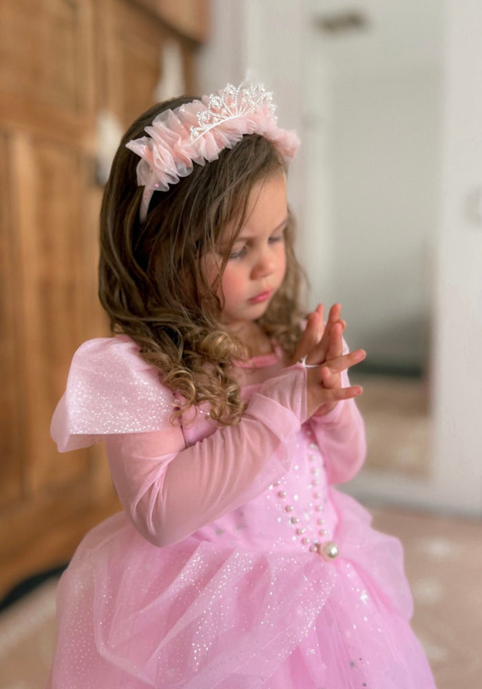 Pink Wonderland Princess Birthday Long Sleeve Party Dress Costume - Fox Baby & Co