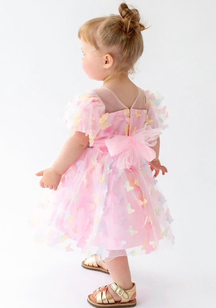 Kids girls Whimsical Butterfly Rainbow Luxe Tulle Dress (pre order) - Fox Baby & Co