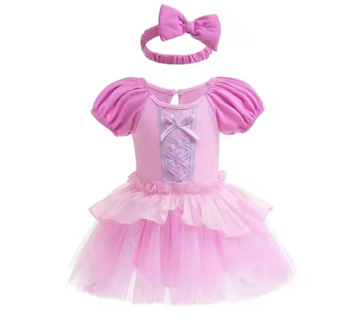 Baby Girls Violet Tutu Tulle Romper with bow - Fox Baby & Co