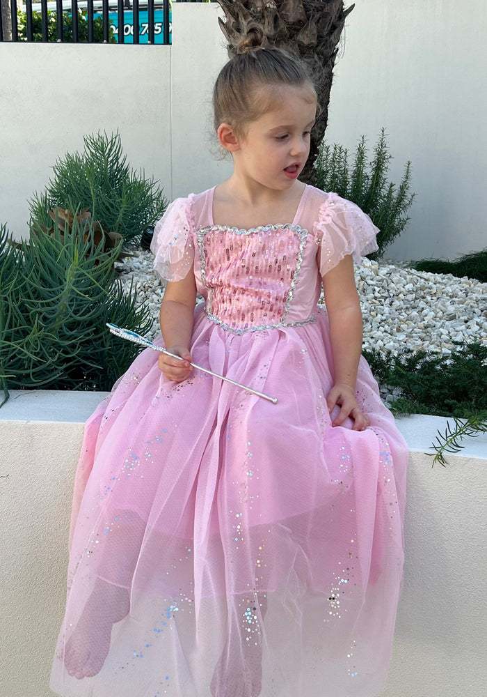 Pink Snowflake Princess Birthday Party Dress Costume with cape - Fox Baby & Co