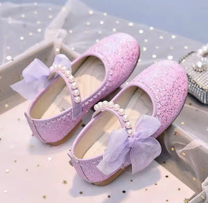 Little Bow Lilac Pearl Princess Birthday Girl Mary Jane Shoe (pre order) - Fox Baby & Co