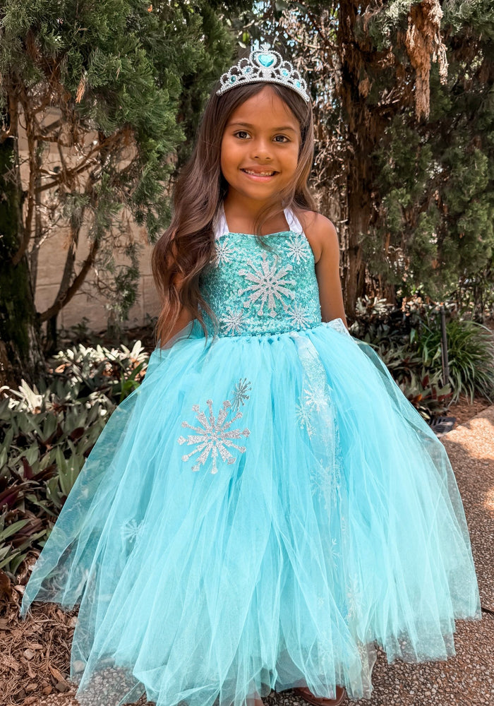 Elsa Snow Princess Tulle Tutu Dress Costume with Jewellery Set - Fox Baby & Co
