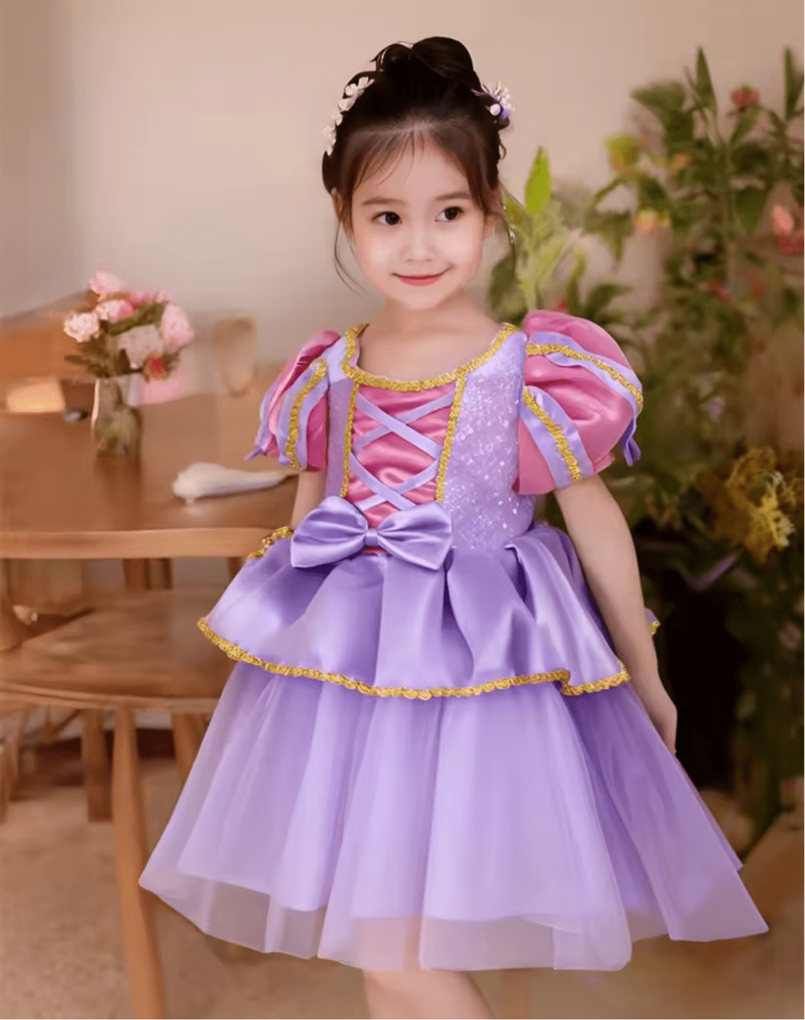 Mini Baby Rapunzel Luxe Princess Birthday Party Dress - Fox Baby & Co