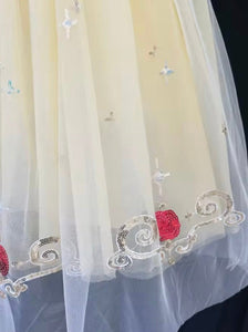 Luxe Snow White Princess Sparkle Party Dress Costume & Tulle Clip - Fox Baby & Co