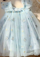 Load image into Gallery viewer, Whimsical Butterfly Fairy Tulle Birthday Dress - Blue - Fox Baby &amp; Co
