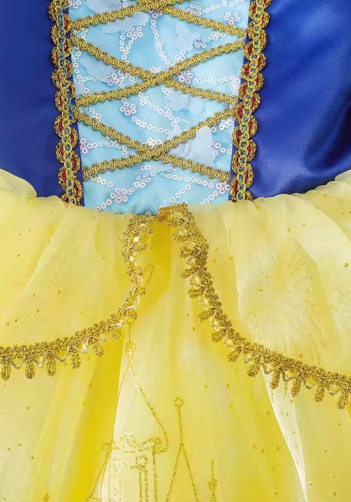 Royal Snow White Princess Birthday Party Dress Costume & Headband - Fox Baby & Co