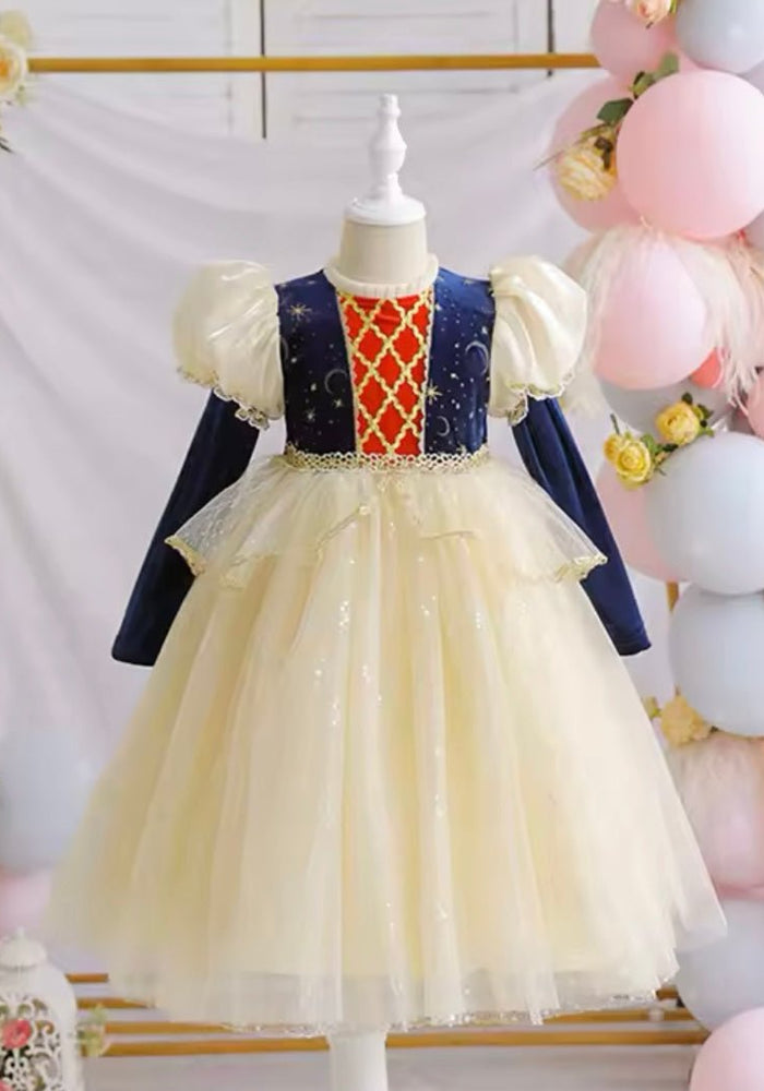 Snow White Princess Birthday Long Sleeve Party Dress Costume - Fox Baby & Co
