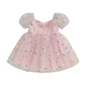 Kids girls Butterfly Shimmer Tulle Dress