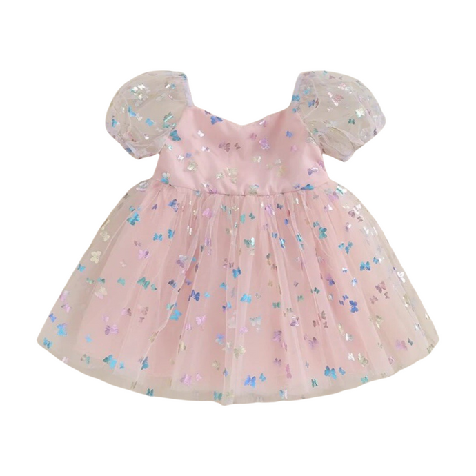 Kids girls Butterfly Shimmer Tulle Dress