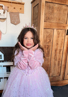 Load image into Gallery viewer, Aurora luxe Sparkle Princess Long Sleeve Party Dress - Pink - Fox Baby &amp; Co
