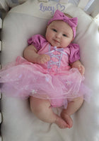 Load image into Gallery viewer, Baby Girls Violet Rapunzel Tutu Tulle Romper with bow - Fox Baby &amp; Co

