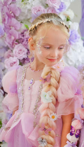 Violet Rapunzel Princess Puff Sleeve Party Dress Costume - Fox Baby & Co