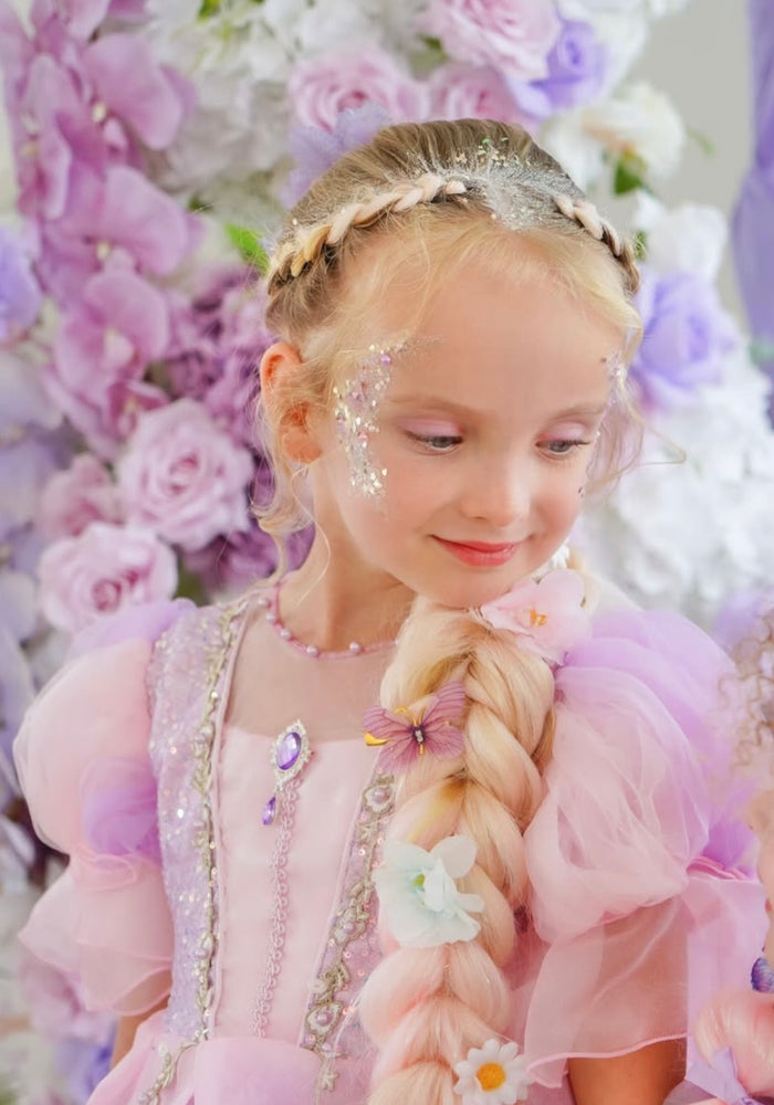 Violet Rapunzel Princess Puff Sleeve Party Dress Costume - Fox Baby & Co