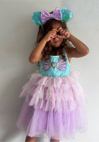 Load image into Gallery viewer, Rainbow Mermaid Luxe Princess Birthday Party Dress - Fox Baby &amp; Co
