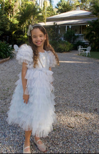 Snow Sparkle Blue Frill Princess Party Dress - Fox Baby & Co