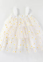 Load image into Gallery viewer, Kids Little Girl Daisy Floral Birthday Tutu Tulle Dress - White/Yellow - Fox Baby &amp; Co

