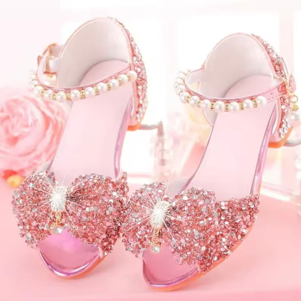 Pink Little Girls High Heel Princess Birthday Girl Shoe pre order) - Fox Baby & Co