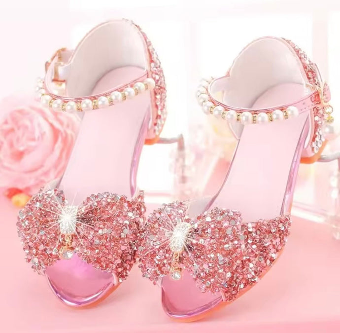 Pink Little Girls High Heel Princess Birthday Girl Shoe pre order) - Fox Baby & Co