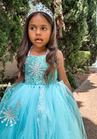 Load image into Gallery viewer, Elsa Snow Princess Tulle Tutu Dress Costume with Jewellery Set - Fox Baby &amp; Co
