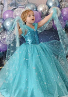 Load image into Gallery viewer, Magical Elsa Snow Princess Birthday Party Dress
