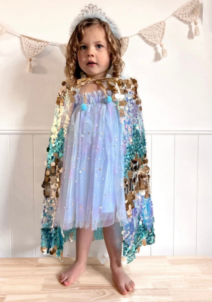 1st Birthday Kids little girls Arabella Tulle Fairy Birthday Dress - Blue - Fox Baby & Co