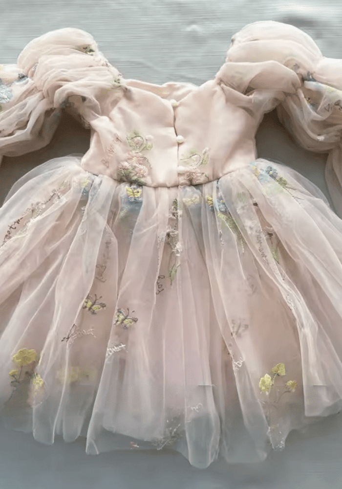 Flowergirl Fairy Wonderland Long Sleeve Luxe Tulle Dress - Pink (pre order) - Fox Baby & Co