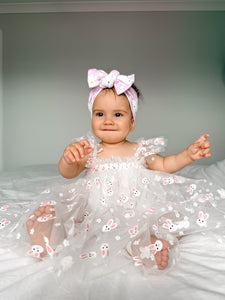 Baby Girl Easter Bunny Tulle Dress - White - Fox Baby & Co