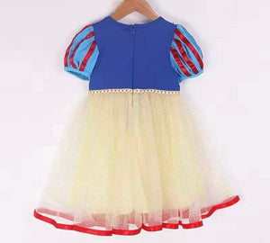 Enchanted Snow White Princess Birthday Party Dress Costume & Headband - Fox Baby & Co