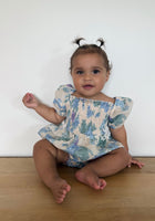 Load image into Gallery viewer, Baby Girls French Flora Puff Romper - Fox Baby &amp; Co
