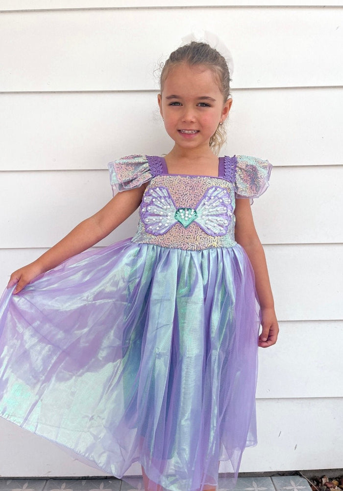 Wonderland Mermaid Princess Birthday Party Dress - Purple - Fox Baby & Co