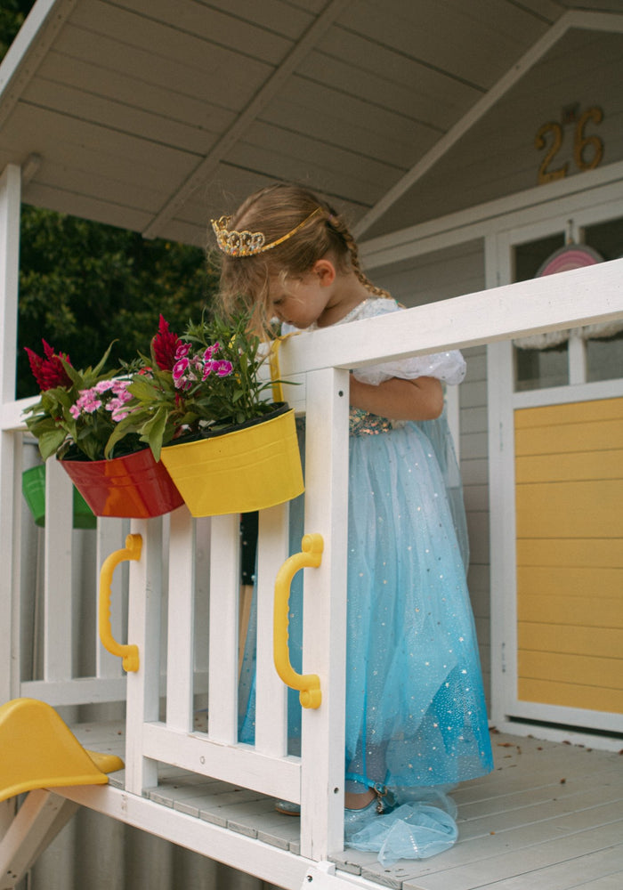 Elsa Lace Princess Party Dress Costume Cosplay & Cape - Blue - Fox Baby & Co