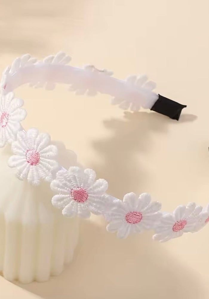 Pink Spring Daisy Headband - Fox Baby & Co