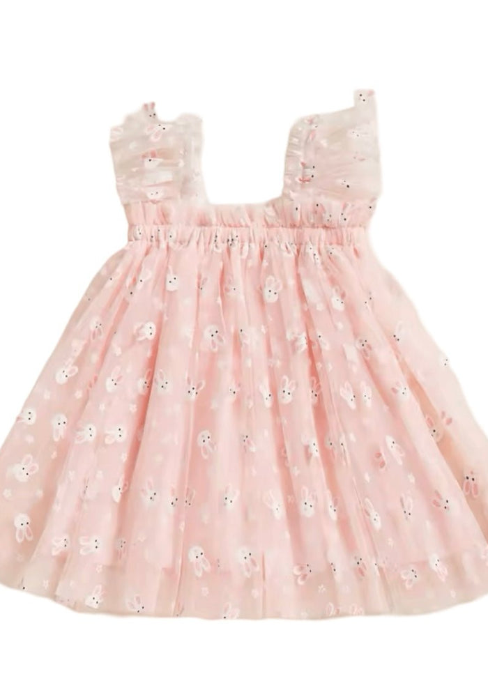 Baby Girl Easter Bunny Tulle Dress - Pink - Fox Baby & Co