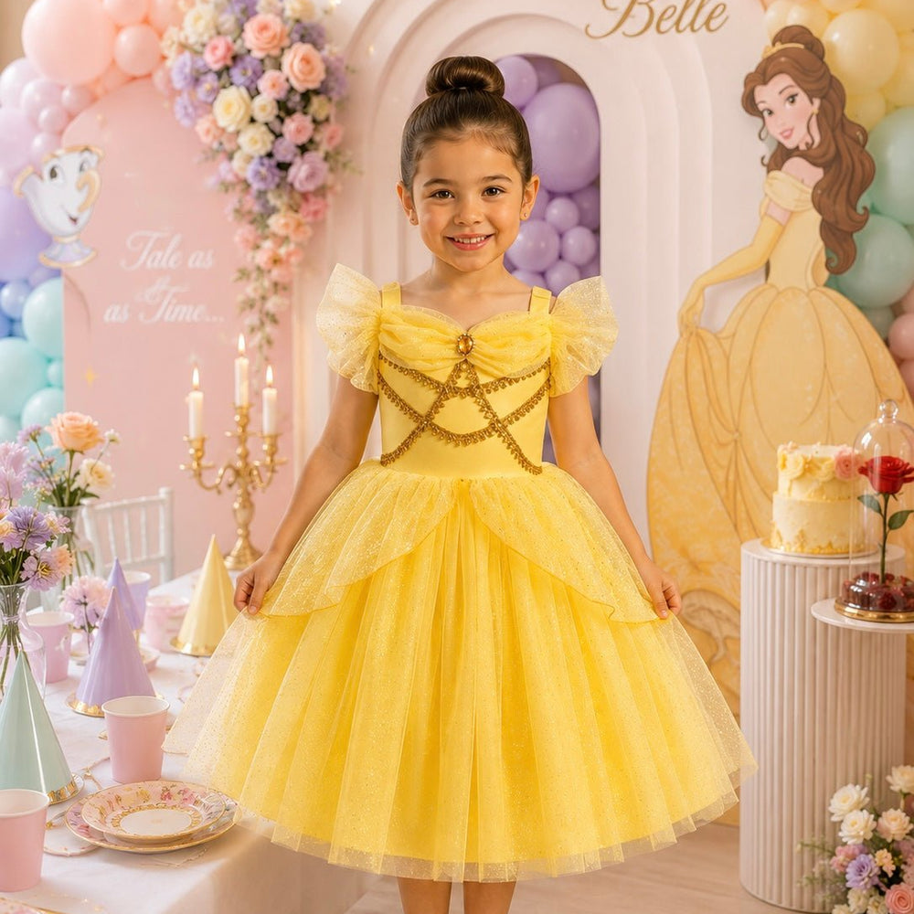 Original Belle Princess Luxe Birthday Party Dress Costume - Fox Baby & Co