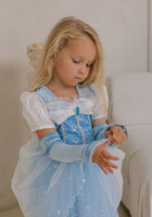 Load image into Gallery viewer, Enchanted Snow Princess Birthday Party Dress Costume with gloves - Fox Baby &amp; Co
