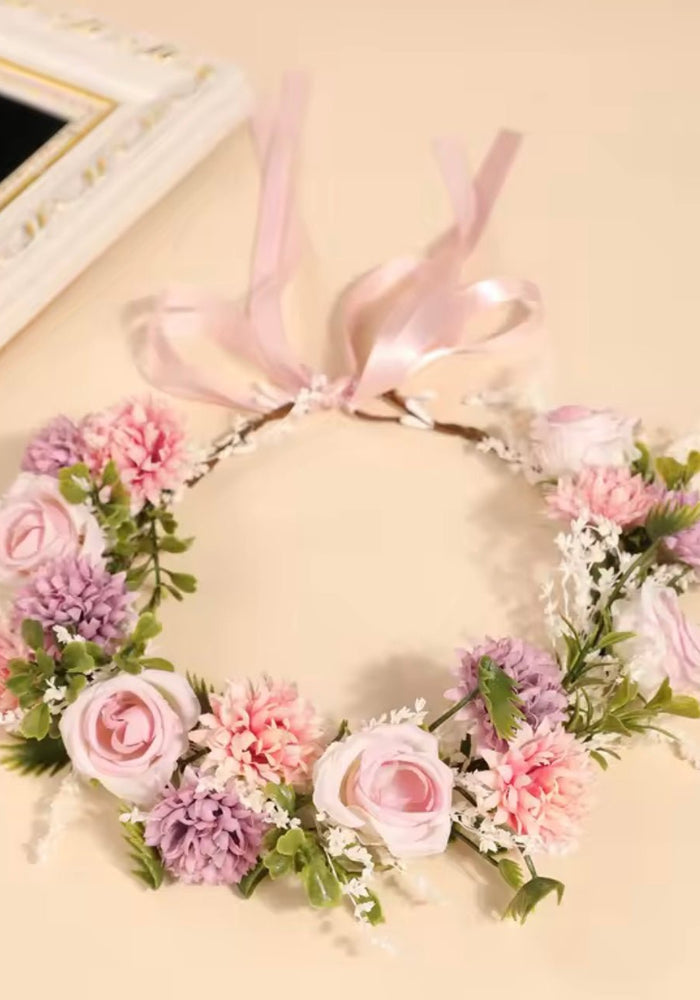Enchanted Pink Floral Flower Crown - Fox Baby & Co