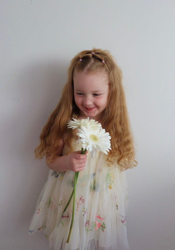 Arabella Garden Floral Tulle Birthday Dress - lemon - Fox Baby & Co