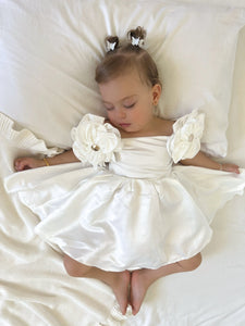 Kids little girls Talulah Flowergirl Party Dress - White - Fox Baby & Co