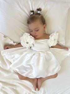 Kids little girls Talulah Flowergirl Party Dress - White (pre order)