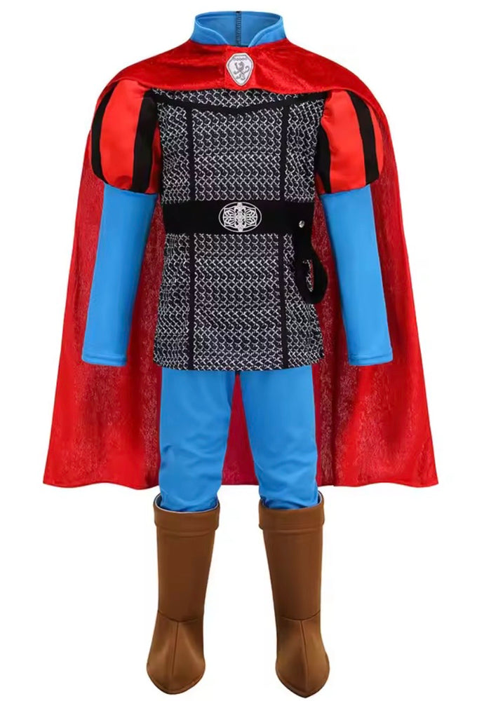 Royal Prince Phillip Boys Costume Set with Cape, Crown & Sceptre