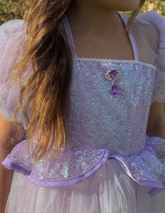 Rapunzel Butterfly Princess Party Puff Sleeve Dress Costume - Fox Baby & Co