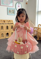 Load image into Gallery viewer, Acacia Oversized Bow Luxe Little Girls Party Dress - Pink (pre order) - Fox Baby &amp; Co

