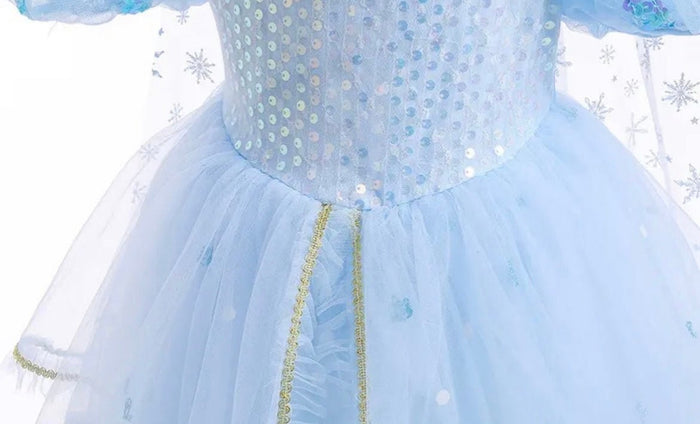 Snow Queen Princess Birthday Party Dress Costume with cape - Fox Baby & Co
