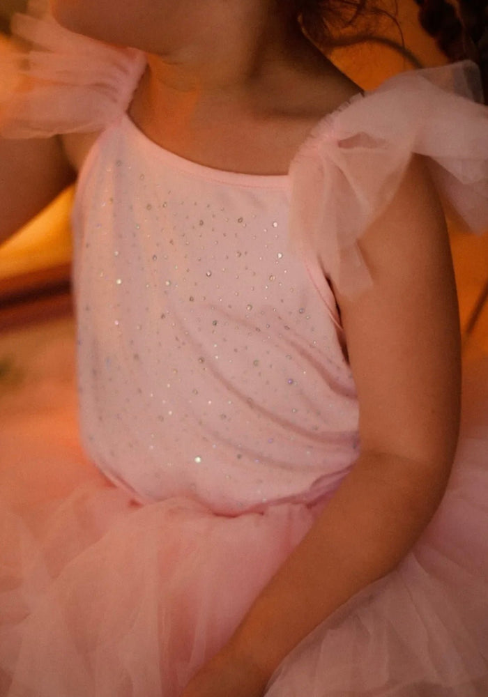 Luxe Ballerina Sparkle Tulle Tutu Leotard - Pink - Fox Baby & Co