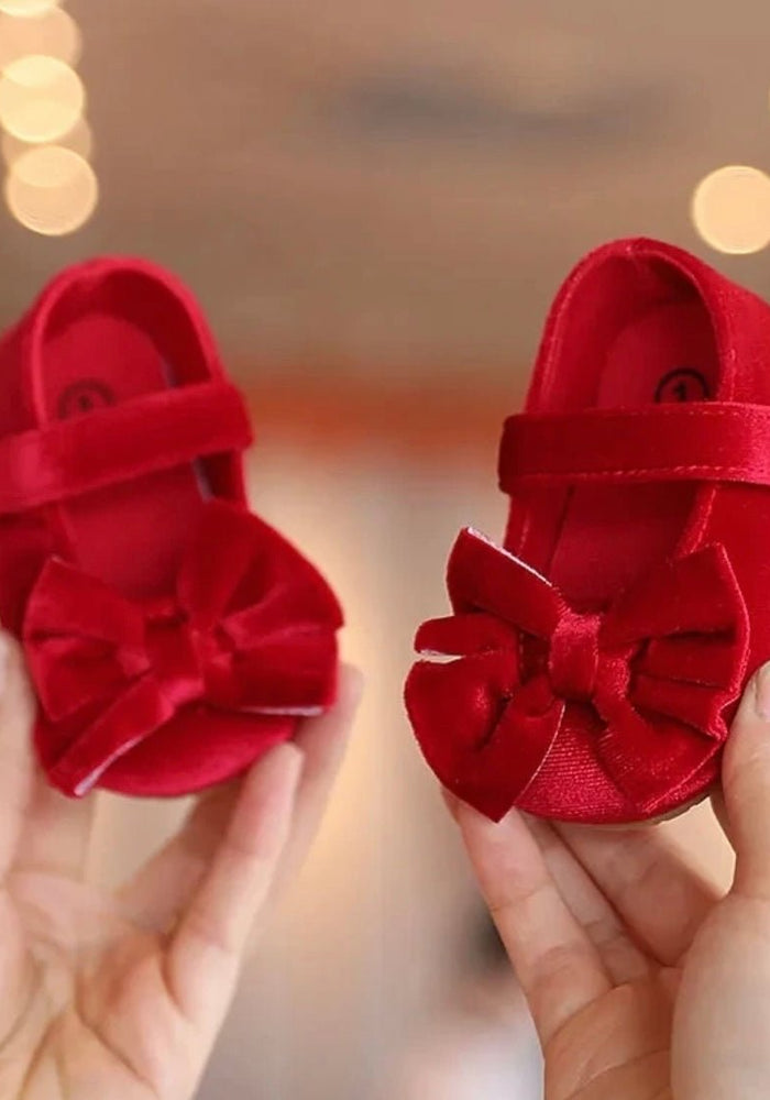 My First Baby Red Velvet Shoes (pre order) - Fox Baby & Co