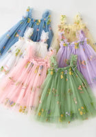 Load image into Gallery viewer, Arabella Garden Floral Tulle Birthday Dress - White (pre order) - Fox Baby &amp; Co
