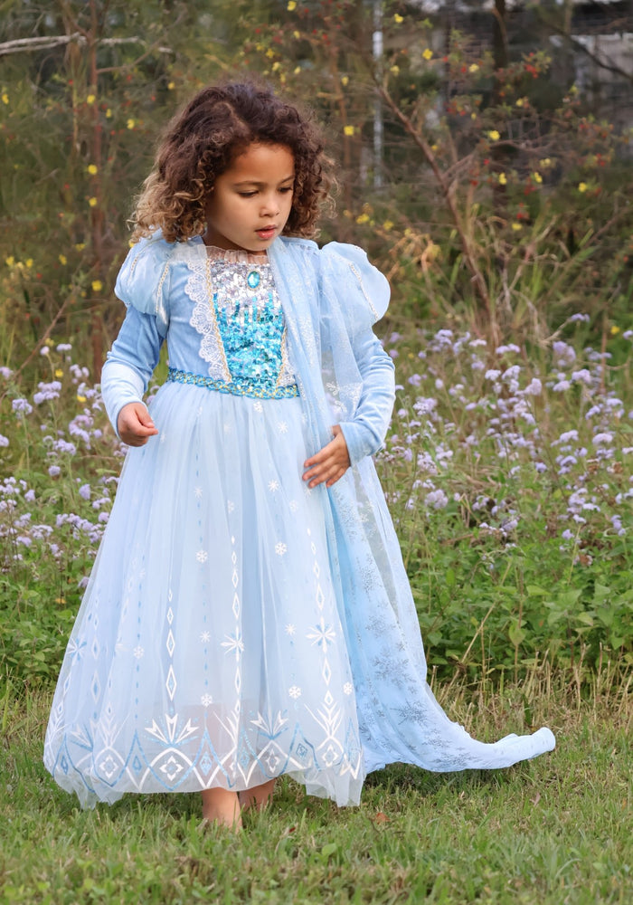 Snow Sparkle Elsa Princess Long Sleeve Dress Costume & Cape - Fox Baby & Co
