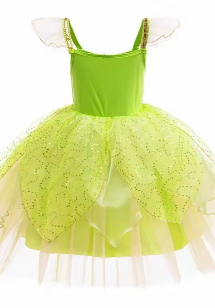 Enchanting Tinker bell Luxe Fairy Princess Dress & matching Wings - Fox Baby & Co